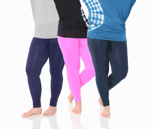 Womens Plus Size Legging, Purple, Navy & Pink - One Size - Pack of 3