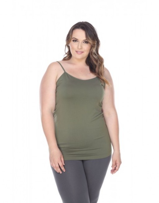 Plus Size Tank Top, Olive - One Size