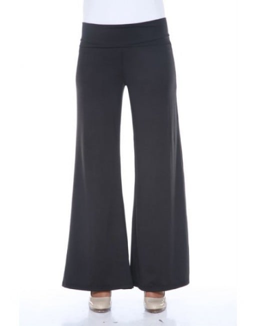 White Mark Palazzo Pants- Black - Small