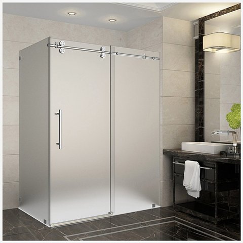Picture of AstonGlobal SEN979-CH-60-10 Langham 60 x 35 x 75 in. Completely Frameless Sliding Shower Enclosure in Chrome