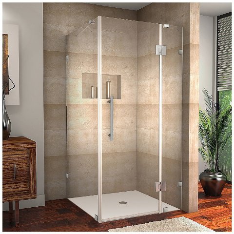 Picture of AstonGlobal SEN987-CH-3330-10 Avalux 33 x 30 x 72 in. Completely Frameless Shower Enclosure in Chrome