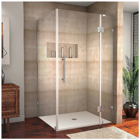 Picture of AstonGlobal SEN987-CH-4030-10 Avalux 40 x 30 x 72 in. Completely Frameless Shower Enclosure in Chrome