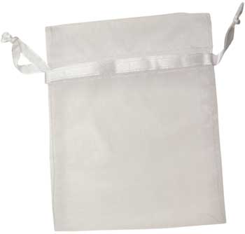 Picture of Azure Green RO45WH 4 in. X 5 in. White Organza