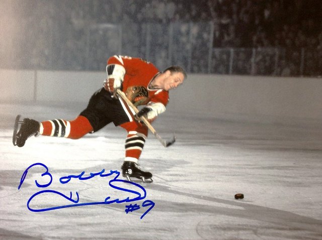 Bobby Hull 51st Goal 8x10 Signed Photo - Chicago Blackhawks -  Autograph Authentic, AAHPH30238