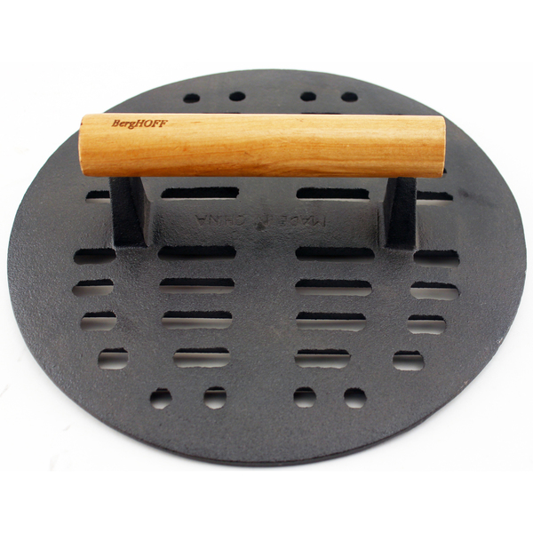 BergHOFF 2211470 Cast Iron Slotted Steak Press