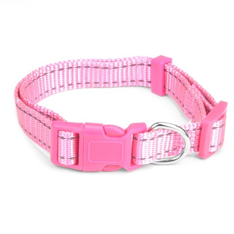 Picture of BrybellyHoldings ACLR-004 Small Adjustable Reflective Dog Collar - Pink