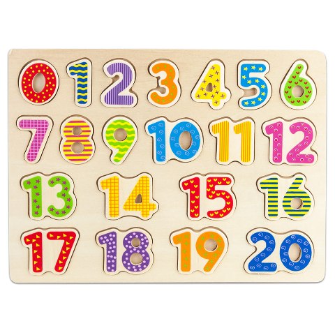 Picture of BrybellyHoldings TPUZ-303 Professor Poplars Wooden Numbers Puzzle Board