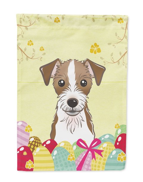 Jack Russell Terrier Easter Egg Hunt Flag Garden