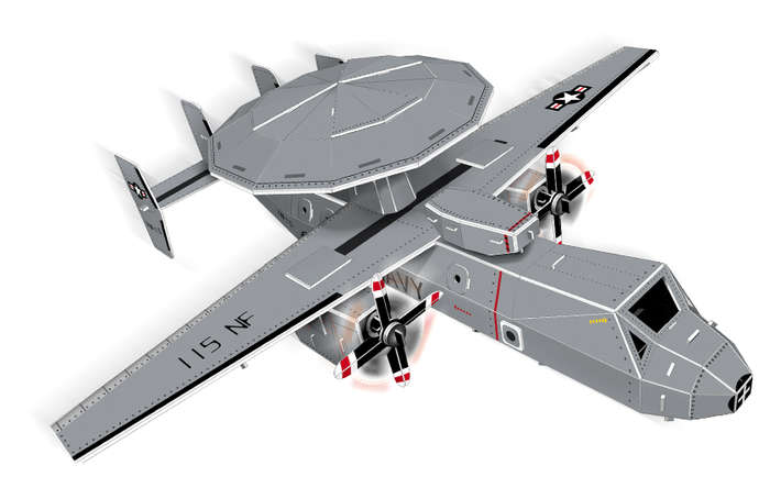 Picture of 3D Puzzles CHB212 C2E Hawkeye Plane 3D Puzzle&#44; 84 Pieces