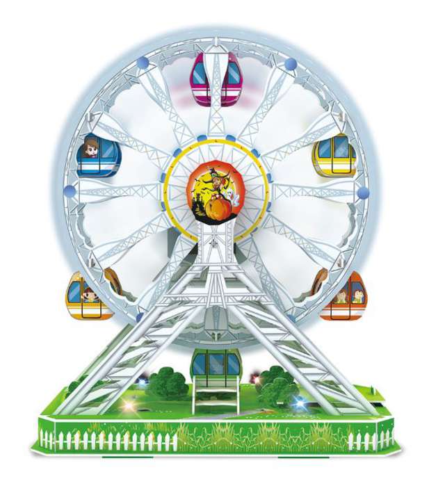 Picture of 3D Puzzles CHA127 Ferris Wheel 3D Puzzle LED Motorized&#44; 77 Pieces