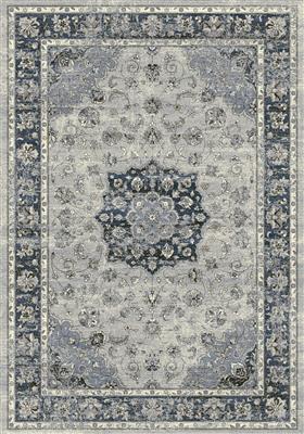 Picture of Dynamic Rugs AN212575599686 Ancient Garden Runner Rug&#44; Silver & Blue - 2 ft. 2 in. x 11 ft.