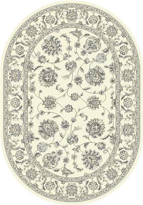 ANOV35573656666 Ancient Garden Oval Rug- Cream - 2 ft. 7 in. x 4 ft. 7 in.
