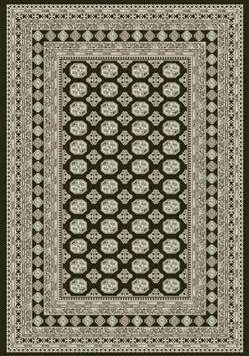 AN69571023636 Ancient Garden Rectangular Rug- Charcoal & Ivory - 5 ft. 3 in. x 7 ft. 7 in.