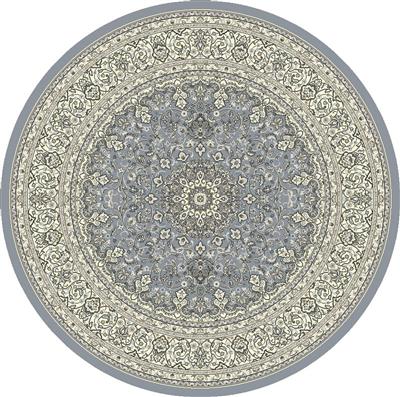 ANR8571194646 Ancient Garden Round Rug, Steel Blue & Cream - 7 ft. 1 in.