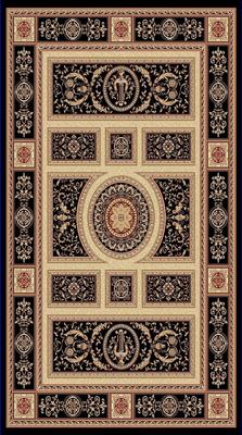 LE71058021090 Legacy Rectangular Rug- Black - 6 ft. 7 in. x 9 ft. 6 in.