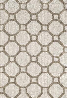 Picture of Dynamic Rugs SI465903110 Silky Shag Rectangular Rug&#44; White - 3 ft. 11 in. x 5 ft. 7 in.