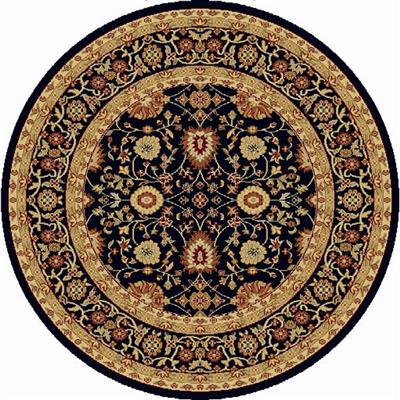 Picture of Dynamic Rugs YAR52803090 Yazd Round Rug&#44; Black & Black - 5 ft. 3 in.