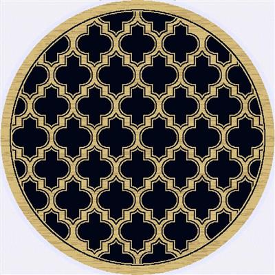 Picture of Dynamic Rugs YAR52816090 Yazd Round Rug&#44; Black - 5 ft. 3 in.