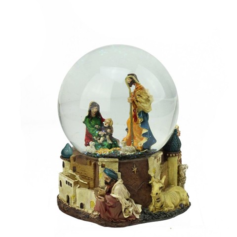 Picture of NorthLight 5.5 in. Nativity Scene Religious Inspirational Musical Christmas Snow Globe Glitterdome