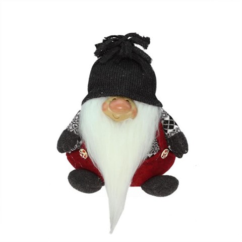 Picture of NorthLight 9.5 in. Red & Charcoal Gray Dan Gnome Christmas Tabletop Decoration