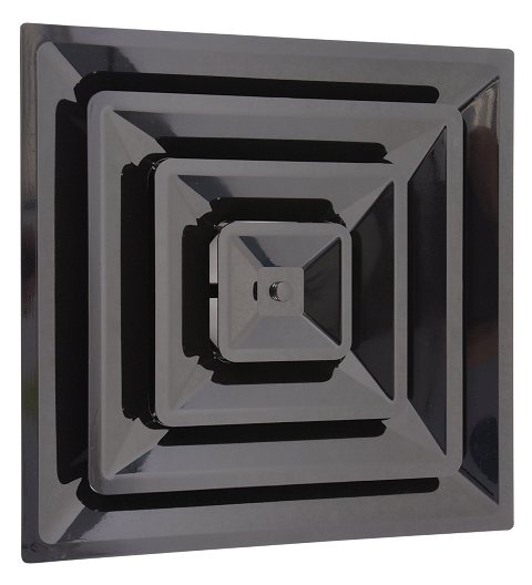 HT-2X2-SPL-6-BK Quick Connect 2 X 2 ft. Black Plastic Supply Drop In with 6 in. Boot