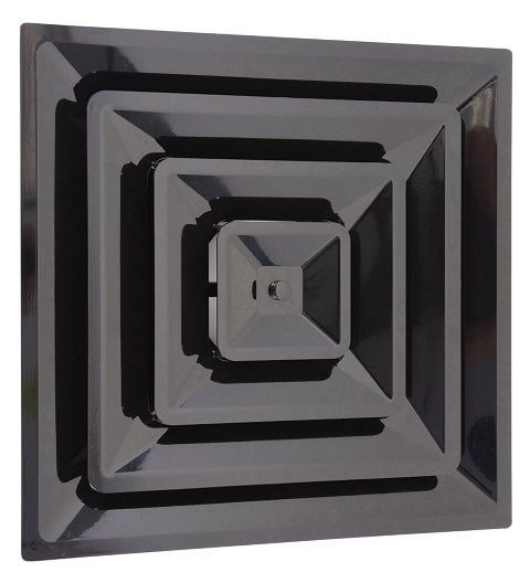 HT-2X2-SPL-12-BK Quick Connect 2 X 2 ft. Black Plastic Supply Drop In with 12 in. Boot
