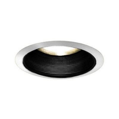 Jesco Lighting TM608BKWH 6 in. Line Voltage Step Baffle Trim- Black