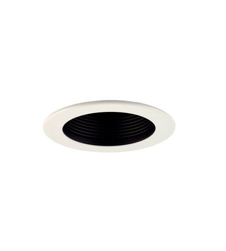 4 in. Step Baffle Trim- Black Baffle- White Trim