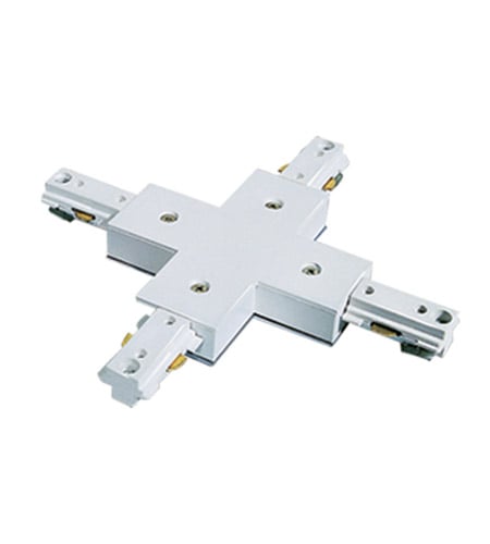 Jesco Lighting HXJBK Accessory - X-Connector with Power-Feed, Track Options: H - 3-Wire Single Circuit Trac, Choose Finish: BK: Black