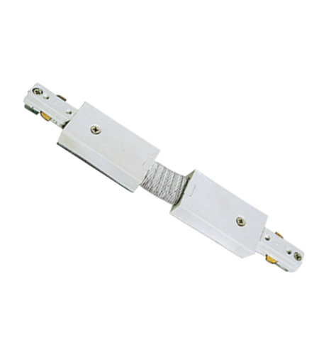 Flexible Powerfeed Connector - Silver Chrome - 3-Wire Track System