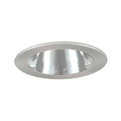 Low Voltage Adjustable Open Reflector Trim, Satin Chrome Baffle, Satin Chrome Trim