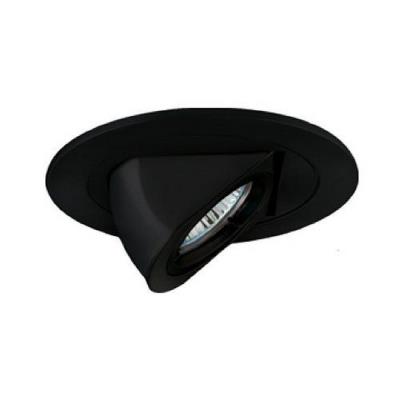 Jesco Lighting Low Voltage Dropped Dish Shower Trim with Frosted Opal White Glass- Black