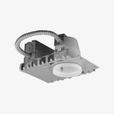 Jesco Lighting RS3001B Line Voltage Non - IC Housing for New Construction 3 in. Silver Finish