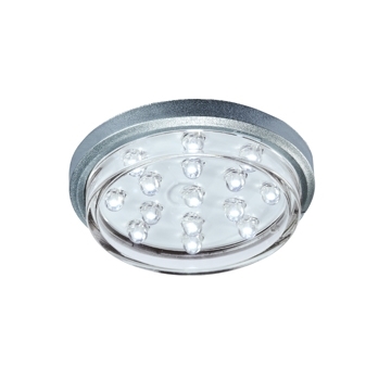 Picture of Jesco Lighting H-SL47-12V-B-S LED Flush Mount- Matte Silver Finish with Clear Glass