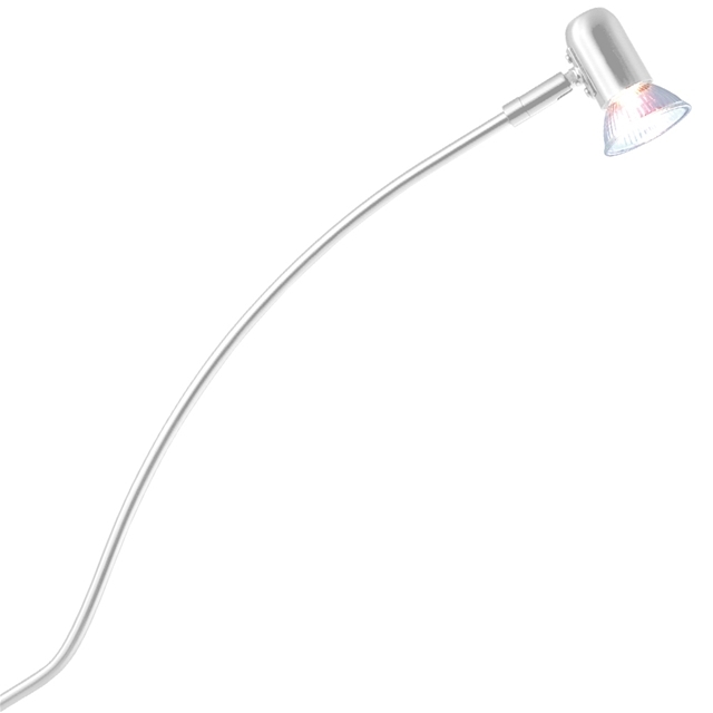 Low Voltage Series 128 with 18 in. Steel Arm, Clamp Mount, White Finish