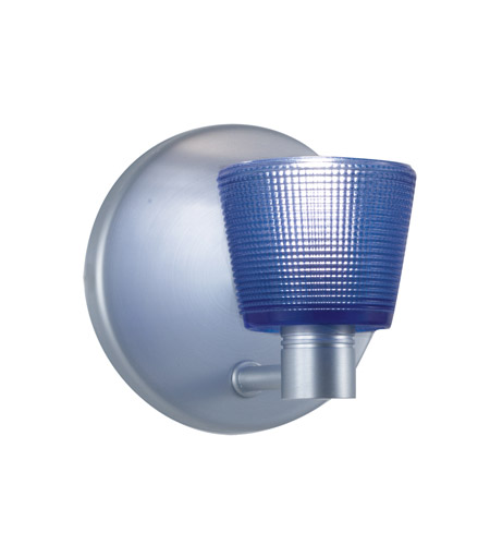Picture of Jesco Lighting WS293-BU Single Light Wall Sconce- Satin Nickel Finish- Blue
