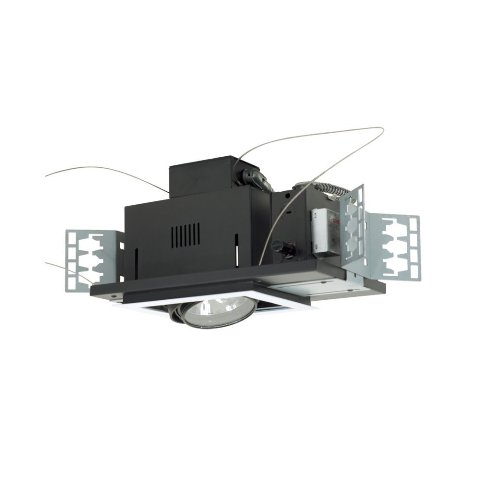 1 - Light Double Gimbal Recessed Low Voltage Fixture - Silver
