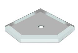 American Bath Factory NR36321TP-C 36 x 32 in. Neo Ready To Tile Shower Pan, 1 in. Thresholds