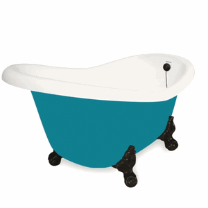 American Bath Factory T021A-OB-L-BP Champagne Marilyn 67 in. Bisque Acrastone Tub & Drain, No Faucet Holes, Larg