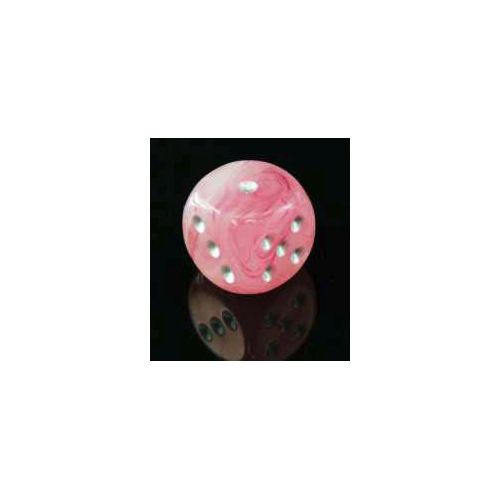 Ghostly Glow 12 mm D6 Dice Set, Pink & Silver