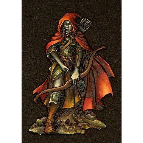 REM30018 Master Series-Flat Relief Female Elf Ranger