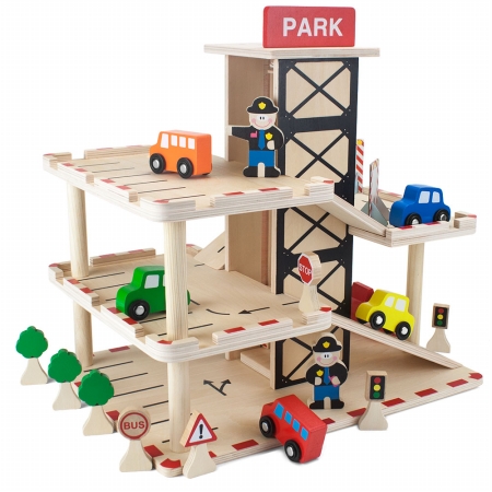 Picture of Brybelly Holdings TSTR-002 Wooden Wonders Downtown Deluxe Parking Garage