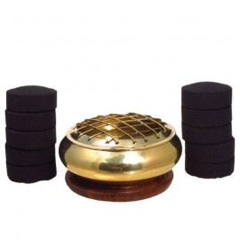 Picture of eSutras 23-00-59-001 Brass Charcoal Burner
