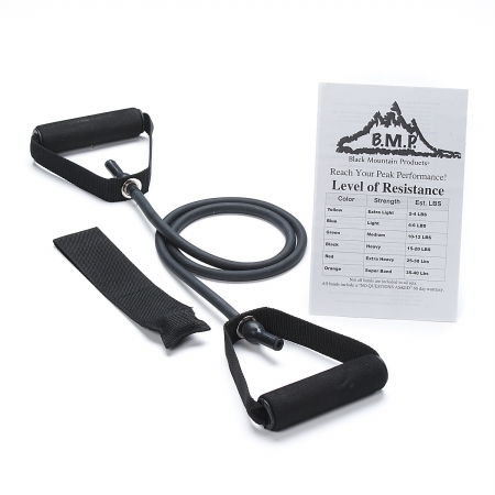 Picture of Black Mountain Products Black Stackable Band 15 - 20 lbs Single Stackable Resistance Band&#44; Black