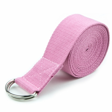 Picture of Brybelly Holdings SYOG-402 8 ft. Cotton Yoga Strap with Metal D-Ring, Pink