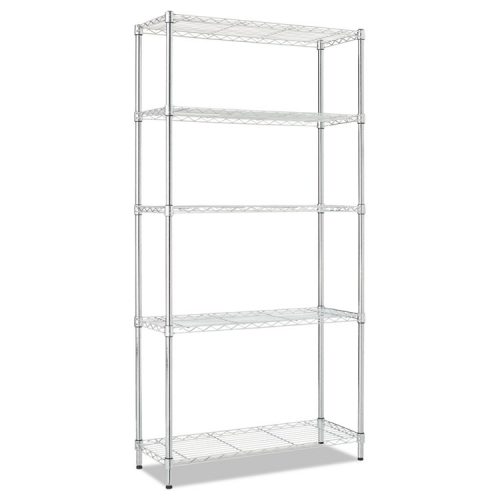 Picture of Alera ALESW853614SR Five-Shelf Residential Wire Shelving, Silver - 36 x 14 in.