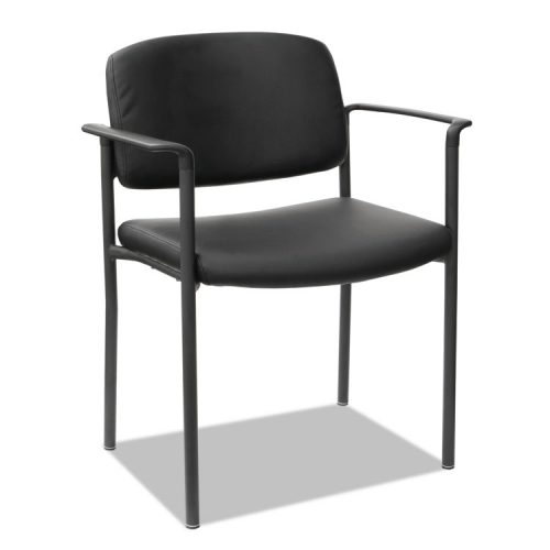 Picture of Alera ALEUT6816 Faux Leather Sorrento Series Stacking Guest Chair, Black - 2 Per Carton