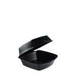 Picture of Dart DCC60HTB1 Foam Hinged Lid Containers&#44; Black
