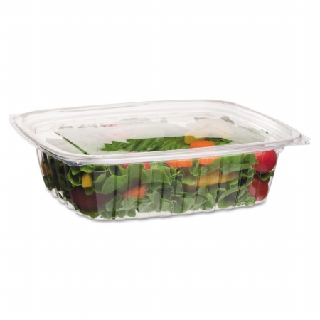 Picture of Eco-Products ECOEPRC48 48 oz Eco-Products Renewable & Compostable Rectangular Deli Containers, Clear