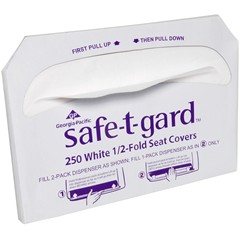 Picture of Georgia Pacific GPC47046 0.5 Fold Toilet Seat Covers&#44; White - 14.5 in. x 17 ft.